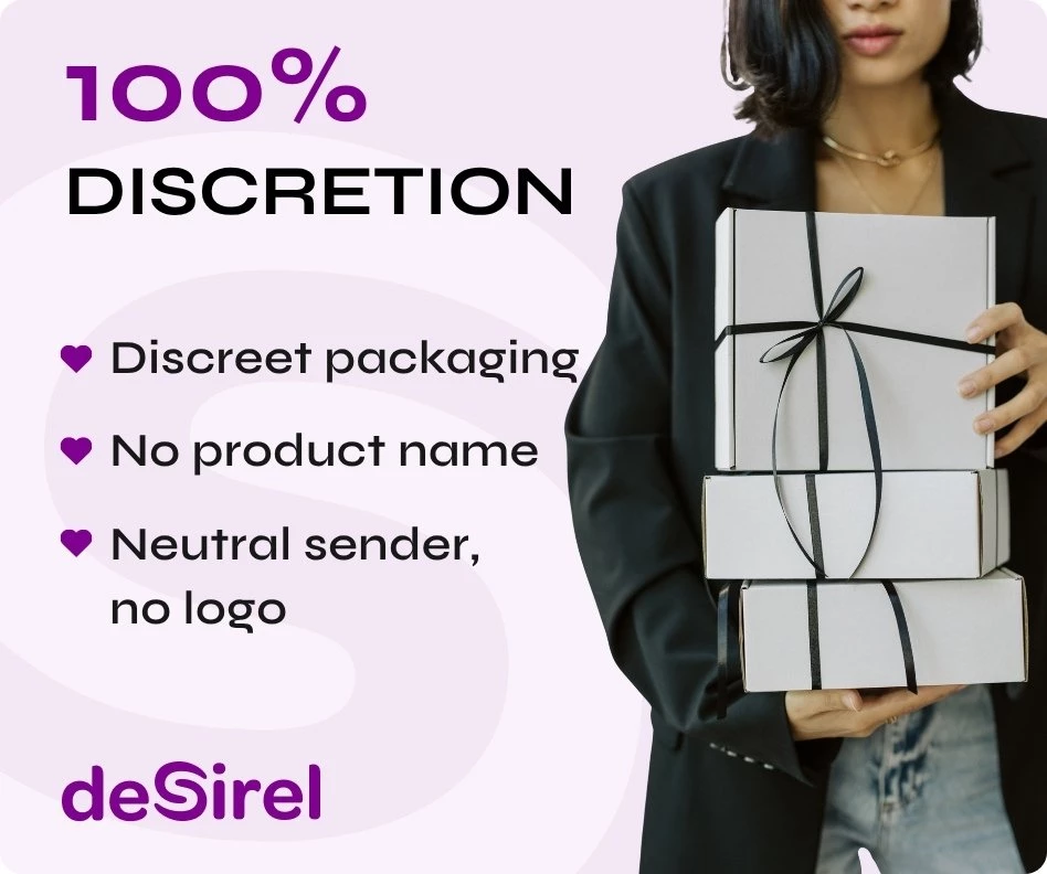 100% discreet shipping, discreet packaging – neutral sender, no product name, fully sealed parcel | Desirel Sex shop