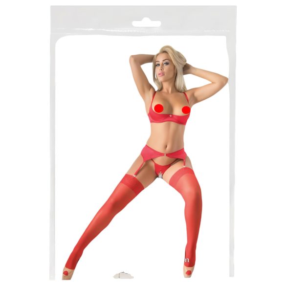 Cottelli - Blonderstrømper (rød) - 4/L