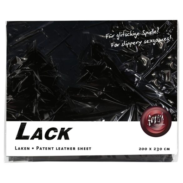 Lakk laken - 200x230 cm (svart)