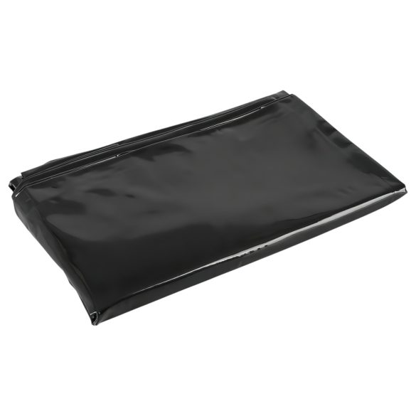 Svart vinyl sengetøy for sensuell moro (135x200cm)
