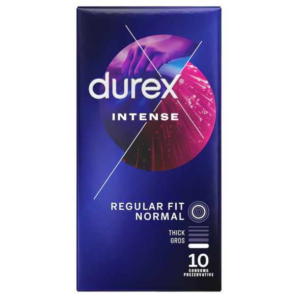 Durex Intense - ribbet og prikket kondom (10 stk)