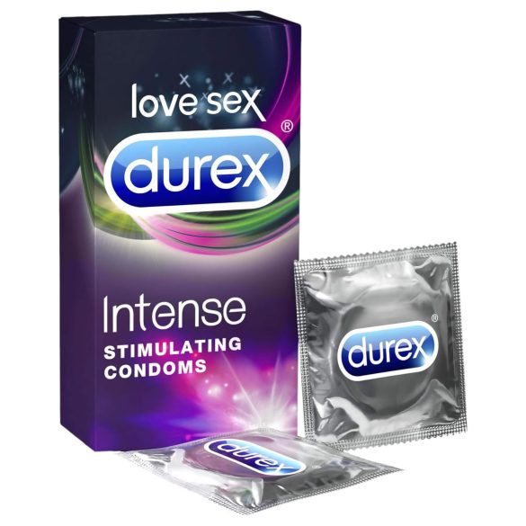 Durex Intense - ribbet og prikket kondom (10 stk)