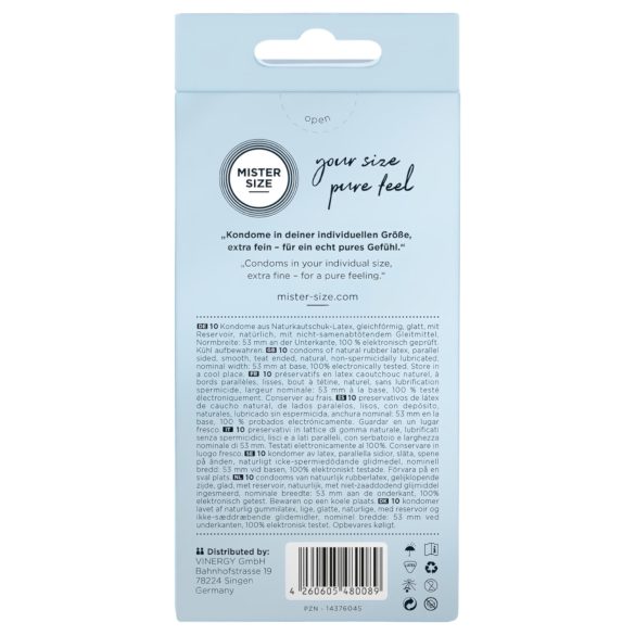 Mister Size tynne kondomer - 53mm (10stk)