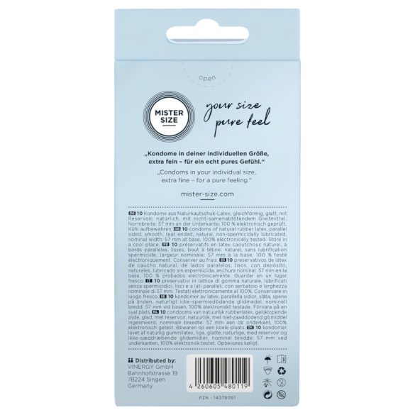 Mister Size tynn kondom - 57mm (10 stk)