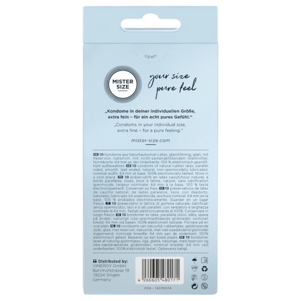 Mister Size tynne kondomer - 64mm (10stk)