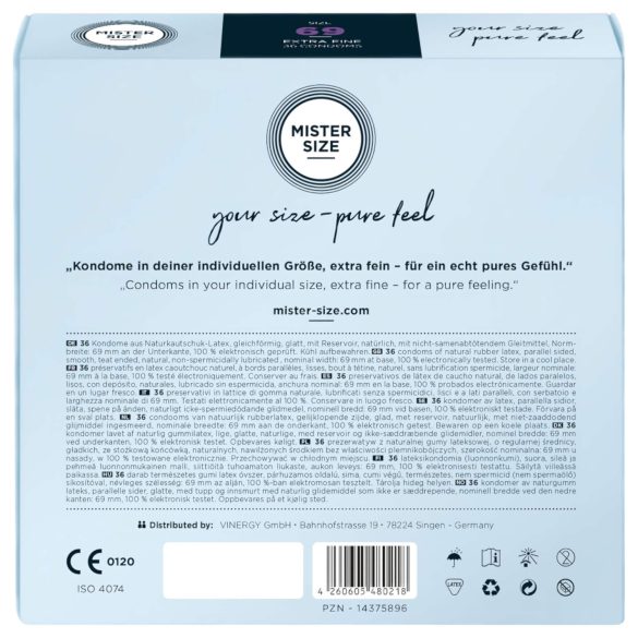 Mister Size tynne kondomer - 69mm (36 stk)