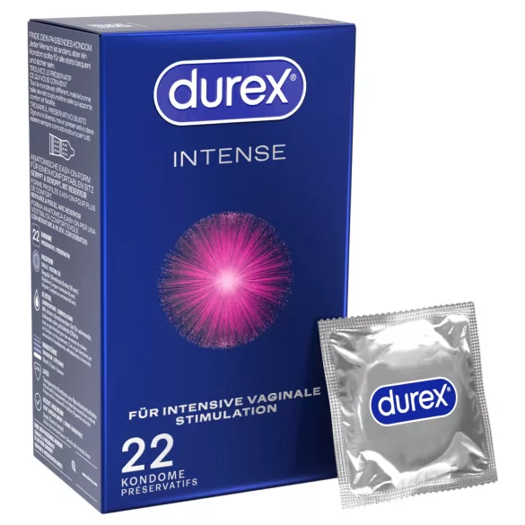Durex Intense - Orgasmefremkallende kondomer (22 stk)