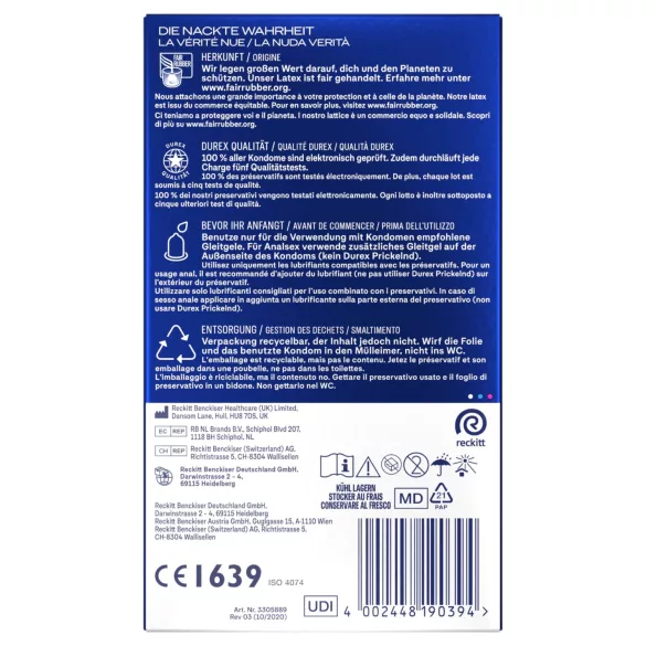 Durex Intense - Orgasmefremkallende kondomer (22 stk)