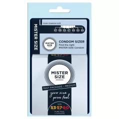 Mister Size Kondom Testpakke med Penismåler - 3 stk