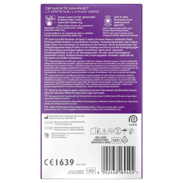 Durex Love Mix - kondompakke (18 stk)