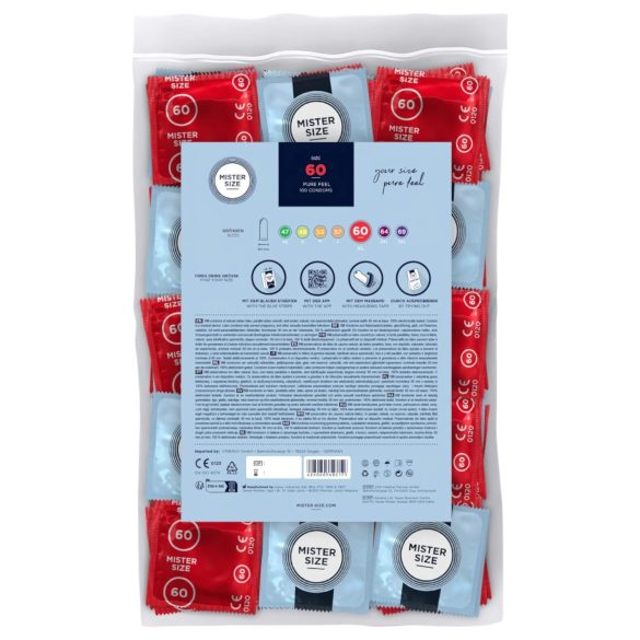 Mister Size tynne kondomer - 60mm (100 stk)
