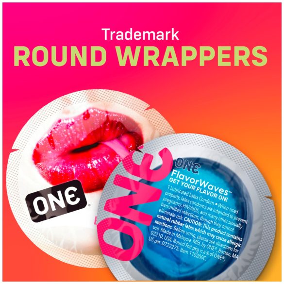 ONE Flavor Waves - smaksatt kondom - assortert (12 stk)