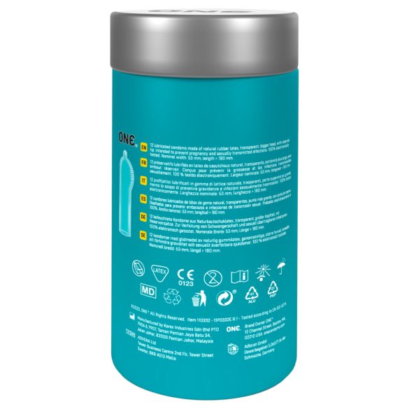 ONE Pleasure Plus - kondom med innvendig struktur (12 stk)