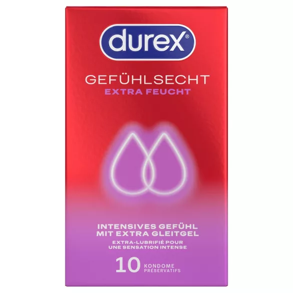 Durex - ekstra glidemiddel-kondomer (10 stk)
