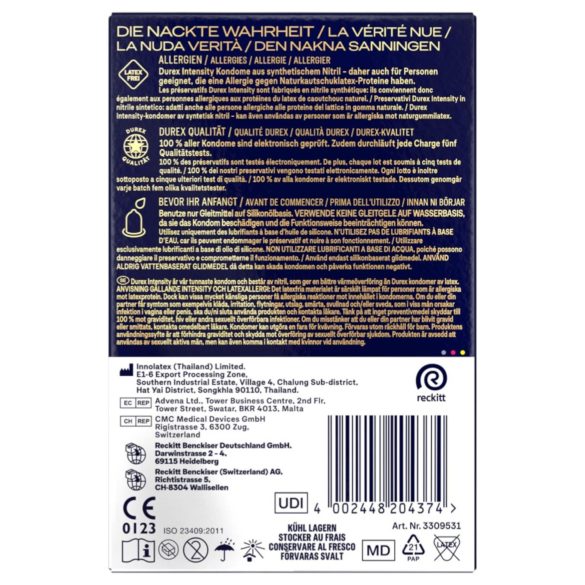 Durex Intensity - tynne, lateksfrie kondomer (20 stk)