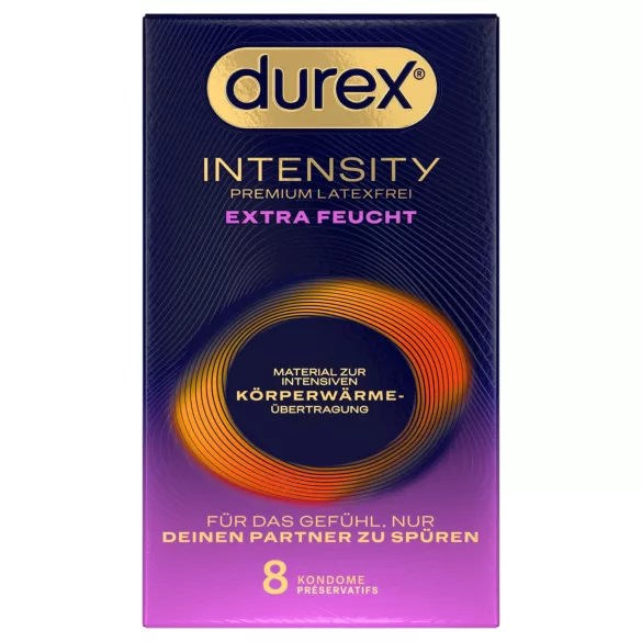 Durex Intensity - ekstra glidemiddel, lateksfri kondom (8 stk)
