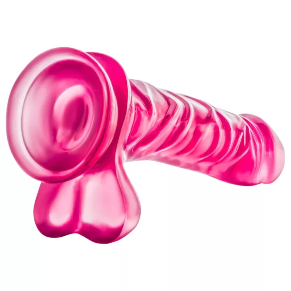 B Yours Basic 8 - testikkel dildo - 23cm (rosa)