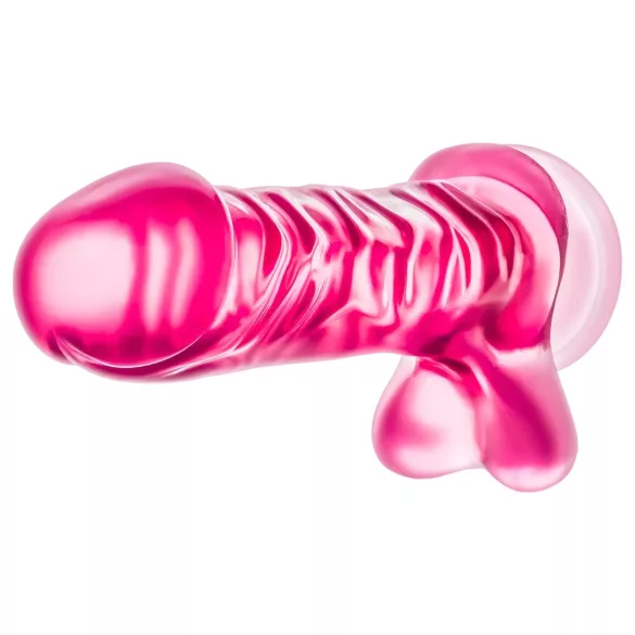 B Yours Basic 8 - testikkel dildo - 23cm (rosa)