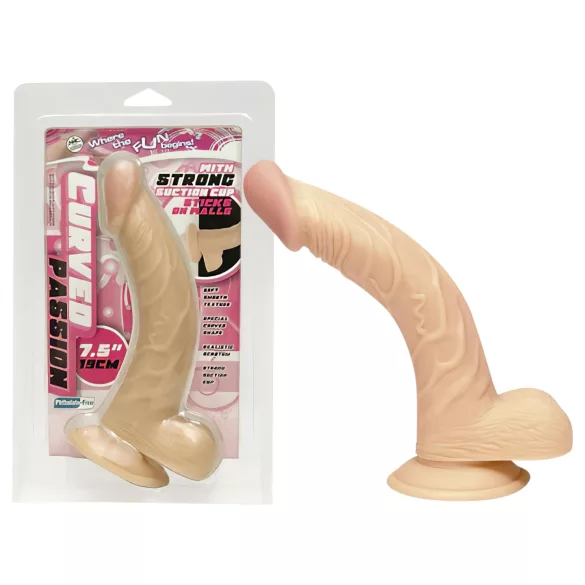 NMC 7.5 - Naturlig bøyd dildo (19cm)