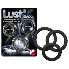You2Toys - Lyst trippel penisring - svart