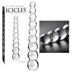 Icicles No. 2 - rund glassdildo (gjennomsiktig) Icicles No. 2 - rund glassdildo (gjennomsiktig)