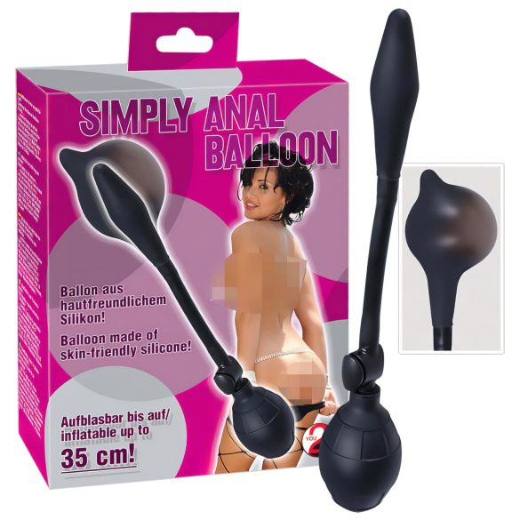 You2Toys - Oppblåsbar analdildo (svart)