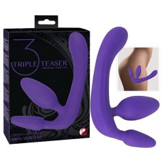 Tredobb, festbar dildo uten seler (lilla) Tredobb, festbar dildo uten seler (lilla)