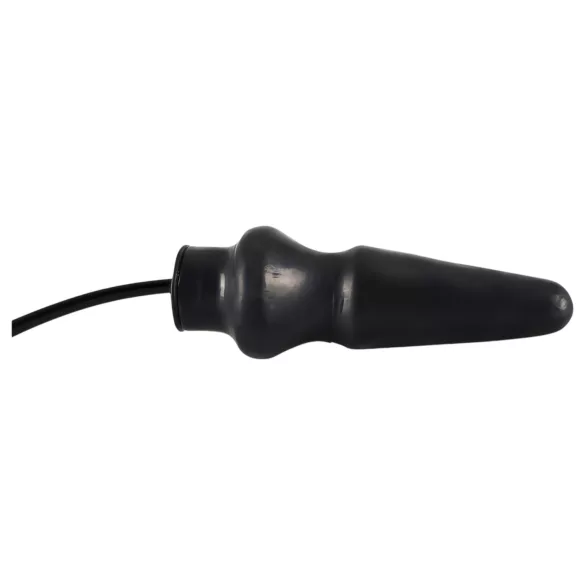 Latex oppblåsbar stor analplugg (svart)