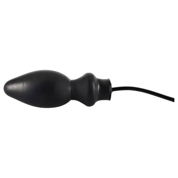 Latex oppblåsbar stor analplugg (svart)