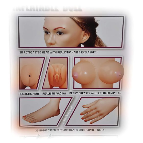 Antonya Vidra - oppblåsbar kvinne med halvveis hevet ben