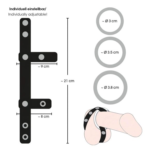 Bad Kitty - hudballring og penisring (svart)