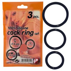 You2Toys - Silikon penisring-sett - svart