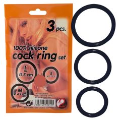 You2Toys - Silikon penisring-sett - svart You2Toys - Silikon penisring-sett - svart