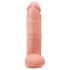 King Cock 12 stor dildo med baller (30 cm) - naturlig