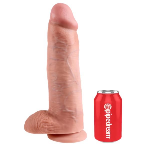 King Cock 12 stor dildo med baller (30 cm) - naturlig