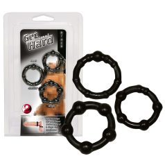 You2Toys - Vær sterk! Penisring sett - svart (3 stk) You2Toys - Vær sterk! Penisring sett - svart (3 stk)