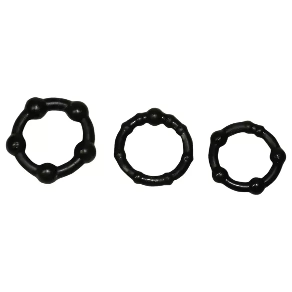 You2Toys - Vær sterk! Penisring sett - svart (3 stk)