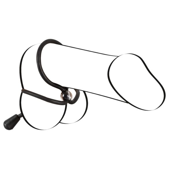 Bad Kitty - silikon ball- og penisring (svart)