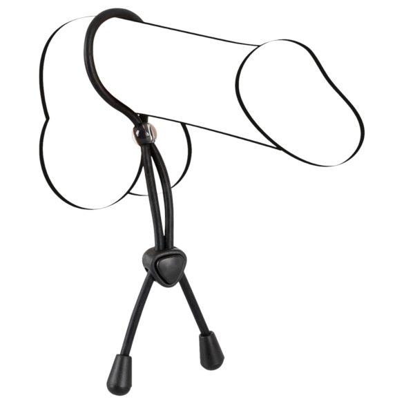 Bad Kitty - silikon ball- og penisring (svart)