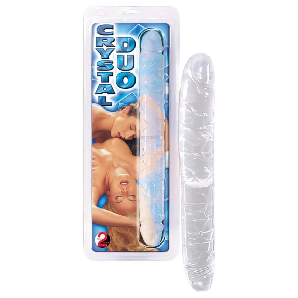 Krystall dobbel dildo (34 cm)