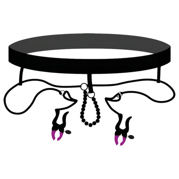 Bad Kitty - Intim Klypesett med Truse - Lilla/Svart (S-L)