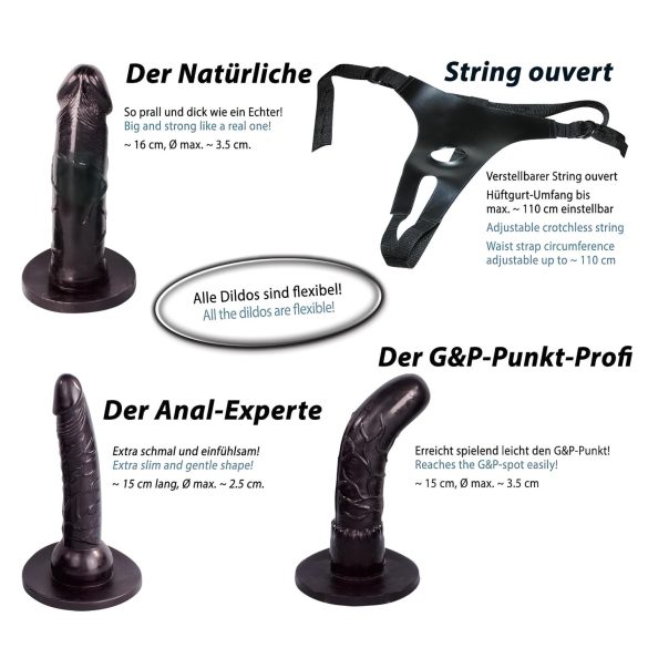 You2Toys - Festepå dildo-sett! - svart