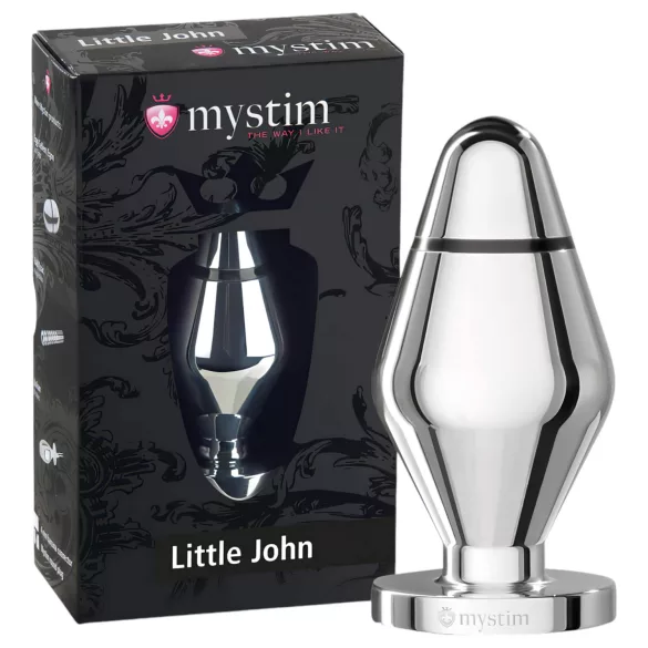 mystim Little John - liten elektro analt plug (sølv)