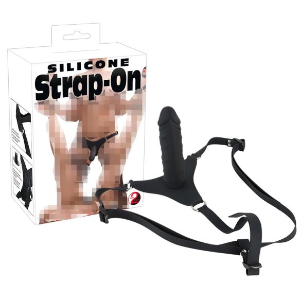 You2Toys - Silikon Strap-On - festbar dildo (svart)