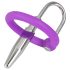Here’s a marketing-friendly, culturally suitable Norwegian translation within 80 characters:

Penisplugg – silikon glansring med konet dilator (lilla-sølv)