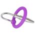 Here’s a marketing-friendly, culturally suitable Norwegian translation within 80 characters:

Penisplugg – silikon glansring med konet dilator (lilla-sølv)
