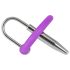Here’s a marketing-friendly, culturally suitable Norwegian translation within 80 characters:

Penisplugg – silikon glansring med konet dilator (lilla-sølv)
