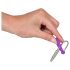 Here’s a marketing-friendly, culturally suitable Norwegian translation within 80 characters:

Penisplugg – silikon glansring med konet dilator (lilla-sølv)
