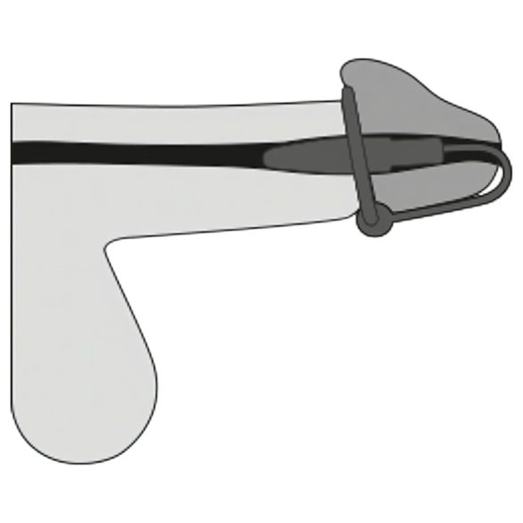 Here’s a marketing-friendly, culturally suitable Norwegian translation within 80 characters:

Penisplugg – silikon glansring med konet dilator (lilla-sølv)