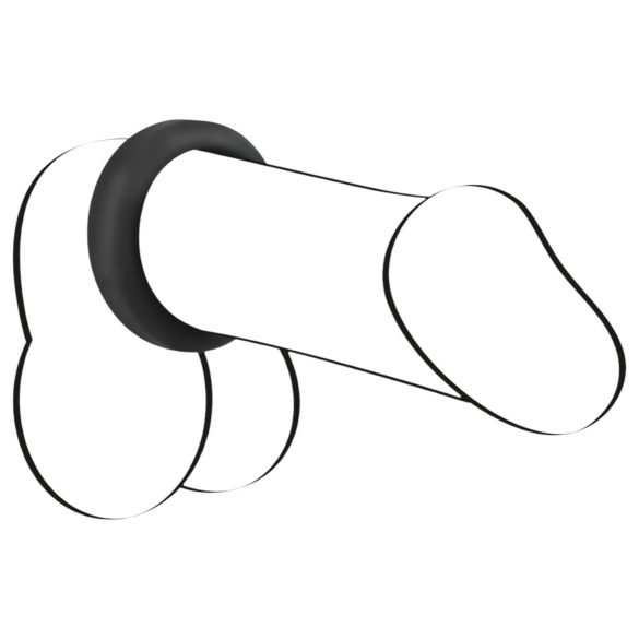 Black Velvet - Tykk penisering (3,8 cm) - svart